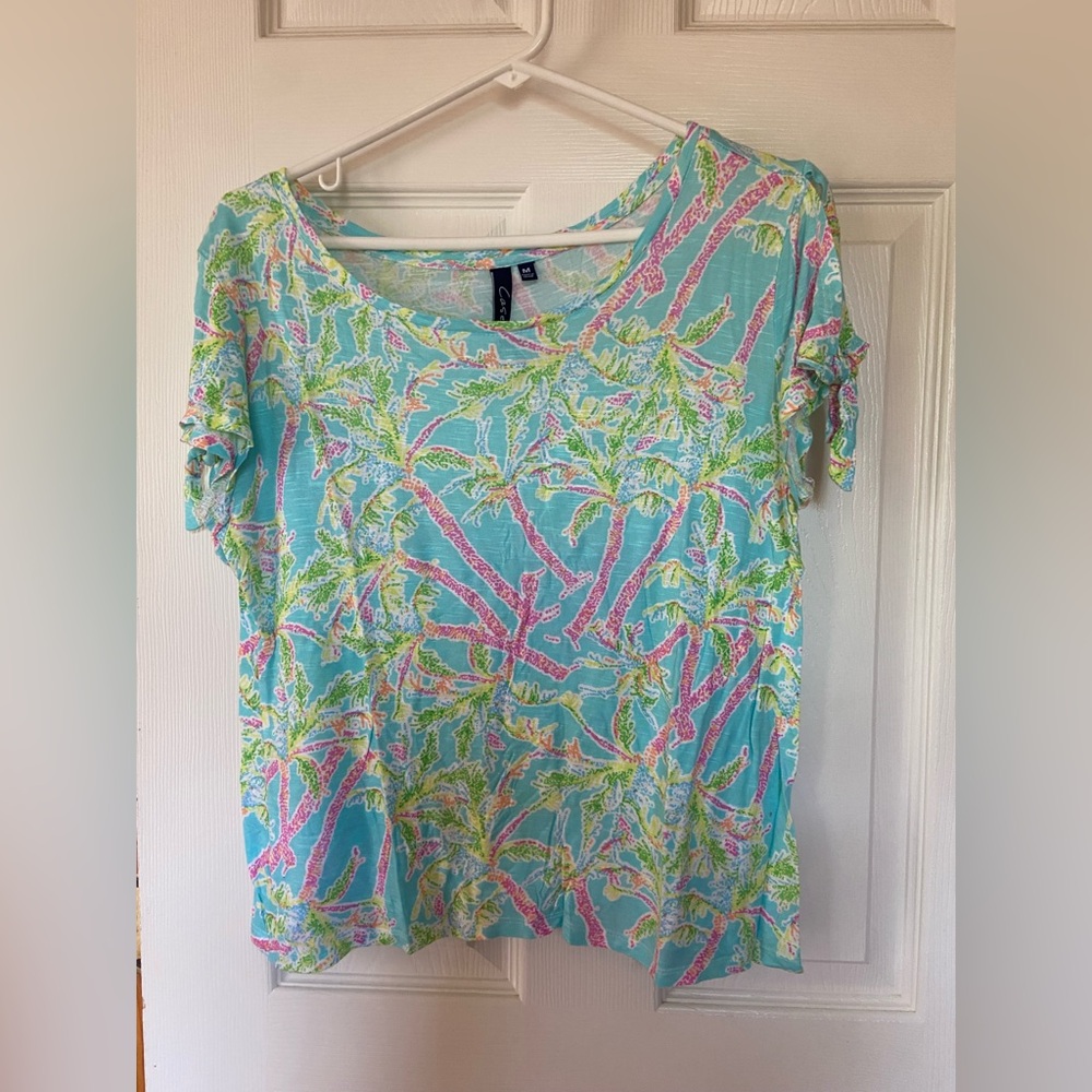 Casey Key Tropical Palm Tree Tee - Size M